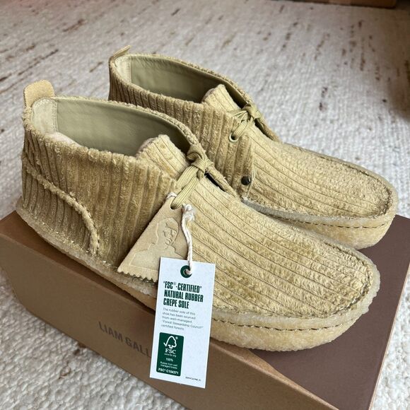 NEW Clarks x Liam Gallagher LG Collab Desert Rain Shoes Men 9 Wallabees EU 42 - Picture 1 of 15